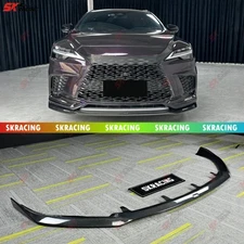 Forged Carbon/Carbon Fiber/Glossy Black Front Bumper Lip Fits Lexus RX500h 23-26