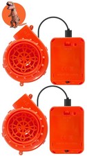 2 Pack Orange Inflatable Fan for Halloween - Dinosaur Costume USB Mini Fan Bl...