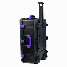 Black  Purple Pelican 1650 case. No foam - empty. Comes with wheels.