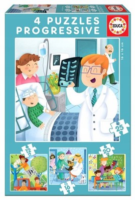 Educa Progressive Puzzle 12, 16, 20, 25 Stck. - Wenn ich groß bin, möchte ich...