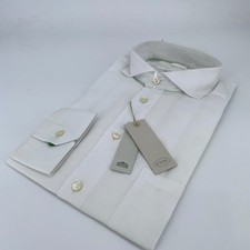 Eton Dress Shirt Men's L-42 White Long Sleeve Slim Fit Formal Collared Button Up