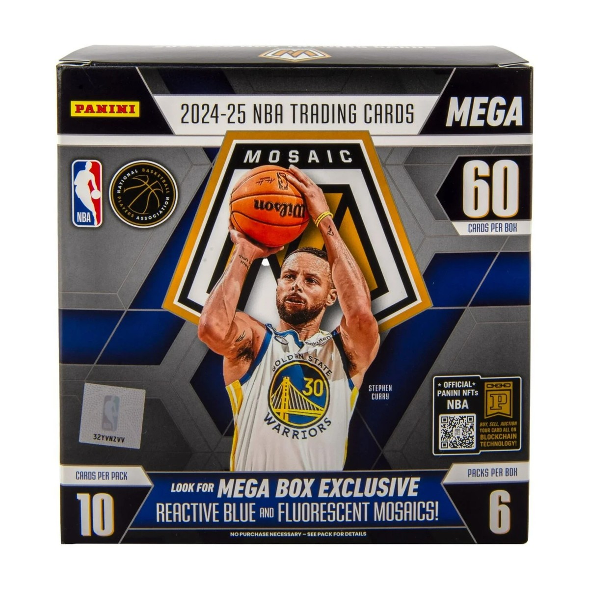 2024-25 Panini Mosaic Basketball NBA Trading Cards Mega Box - 10