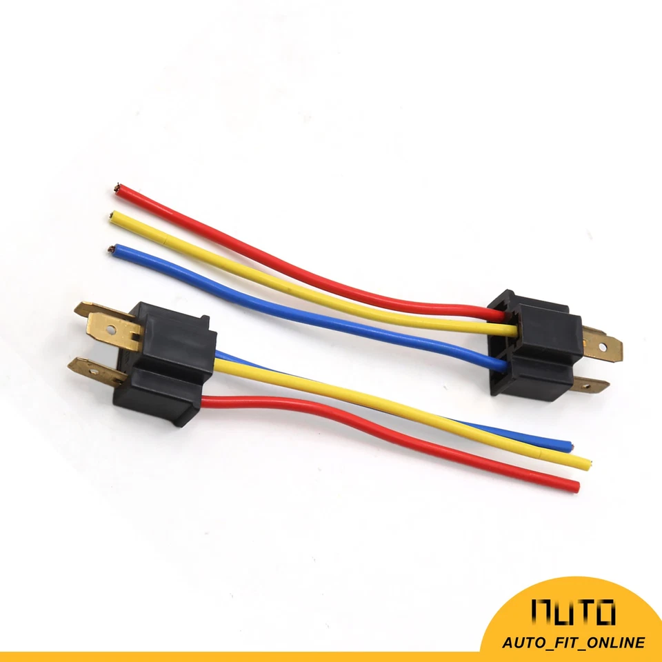 CUATRO H4 Lámpara Antiniebla Bombilla Coche Macho Cableado Arnés Conector Enchufe Adaptador Foto 3 de 4