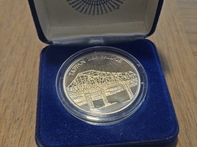 1981 Chemical Bank NYC Tappan ZEE Bridge Sterling Silver Medallion
