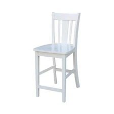 International Concepts San Remo Counter Stool-24 Seat Height Chair, White