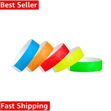 500 Tyvek Wristbands for Events   500 Count, 5-Color Variety Pack   Tamper-Pr...