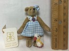 1995 Deb Canham~ “Milly & Quacker” Little Gem Teddy Bear~ Original Hang Tag — photo 1