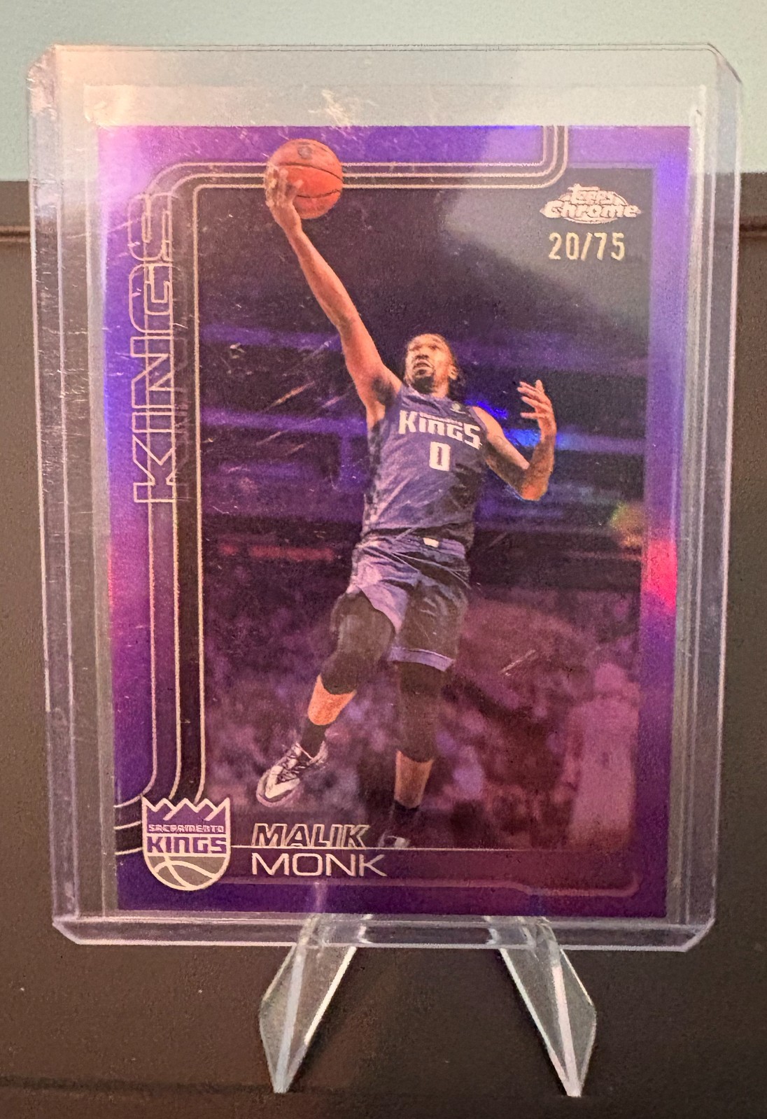 2025-26 Topps Chrome Update MALIK MONK Purple Refractor Color Match /75