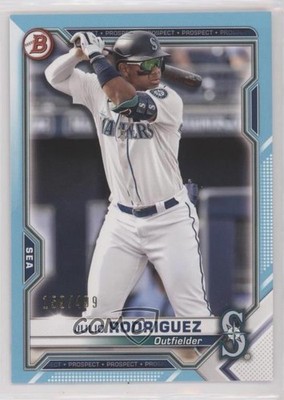 2021 Bowman Prospects Sky Blue Border 159/499 Julio Rodriguez #BP-86 o7m