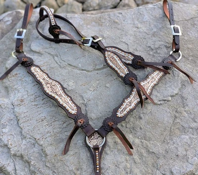 Western Wildflower Tack Set WesternBreast Collar & Headstall New Horse Tack - Image 1 of 4
