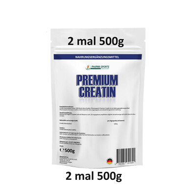 1kg / 1000g Creatin Monohydrat Pulver - Ohne Zusätze - 100% Rein - Mesh 200