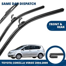 Front/Rear Windscreen 26" 16" 11" Wiper Blades for Toyota Corolla Verso 04-09