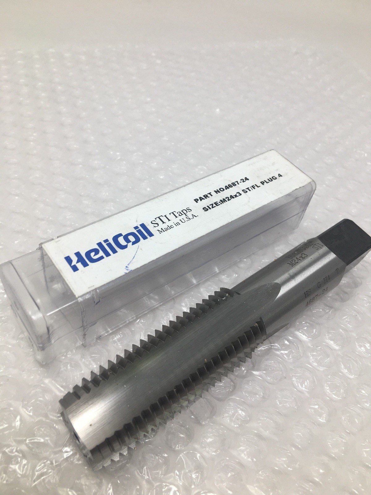 New Helicoil STI Hand Tap, M24 x 3 (3.00) GH4, Straight 4 Flute, Plug