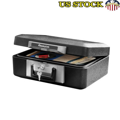 Fire Resistant Safe Box Key Lock Fireproof Protection Documents & Media New