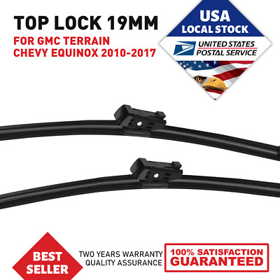 For 2010-2017 GMC Terrain Wiper Blade Set - 24''/17'' (Set of 2) Top Lock 19mm US