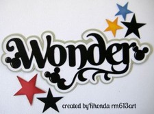 DISNEY WONDER title paper piecing Premade Scrapbook Pages albums cards by Rhonda