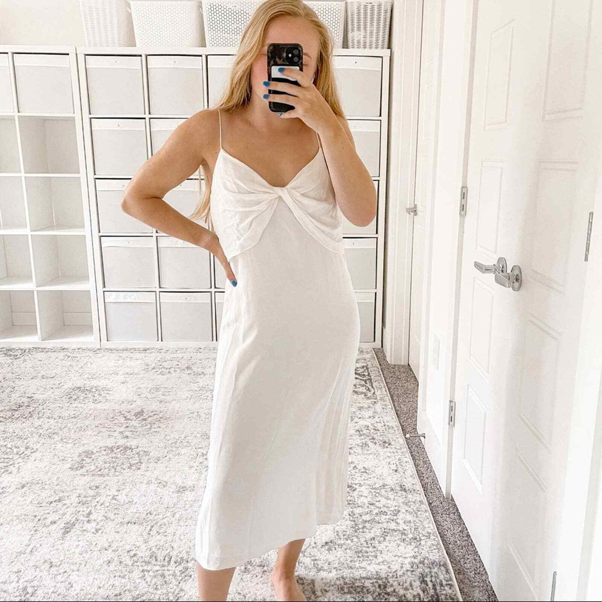 Aje Silk Slip Midi Dress | eBay