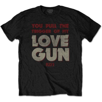 Kiss 'Pull The Trigger' (Black) T-Shirt - NEU & OFFIZIELL!