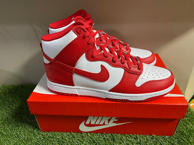Nike Dunk High Championship White Red Men's Sneakers DD1399-106 Size 11.5 NEW