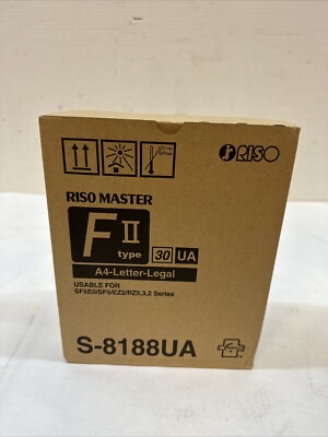 Risograph S-8188UA F II A4 Black Thermal Master for sale online | eBay 