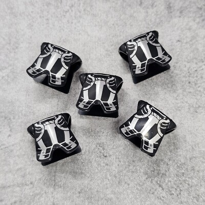 #ad 5pack Custom Classic Black Silver Armor Block Accessory for Minifigures DrCKJB6 $3.95