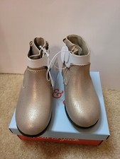 Cat Jack Toddler Girls' Ayla Zipper Booties Gold Glitter Size 8