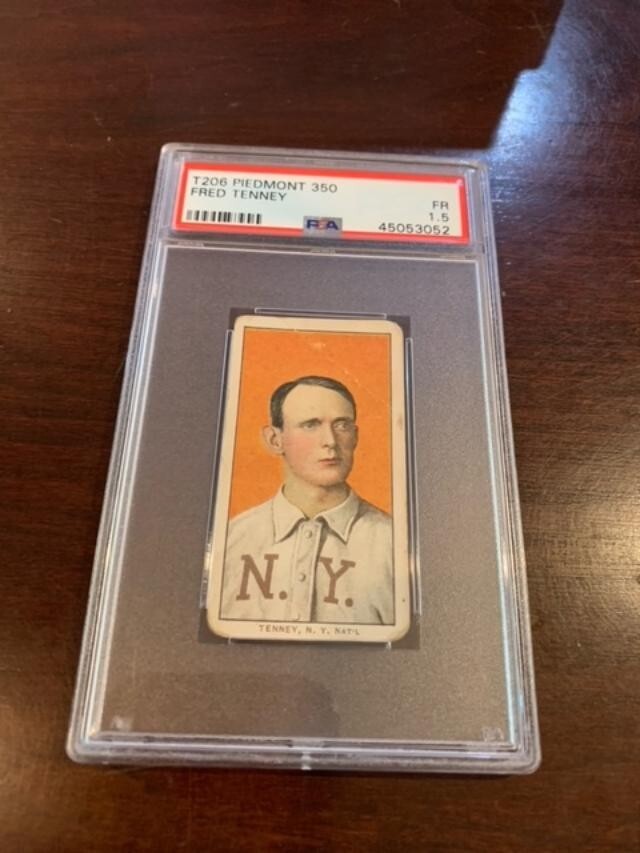 1909-11 T206 Fred Tenney New York Piedmont 350 Subjects PSA 1.5
