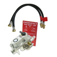 GAS BOTTLE CHANGEOVER KIT COK 006 with 2 x RUBBER PIGTAIL HOSES 20" LONG