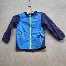 The North Face Toddler Jacket 6 Blue Colorblock Windbreaker Full Zip Logo