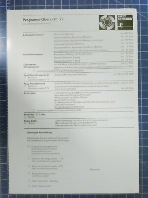 Pope Motors KG Programme Overview '72 Information Sheet H2973
