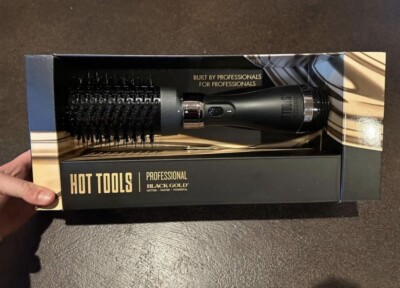 BRAND NEW IN BOX HOT TOOLS Professional Black Gold Detachable One Step Volumizer