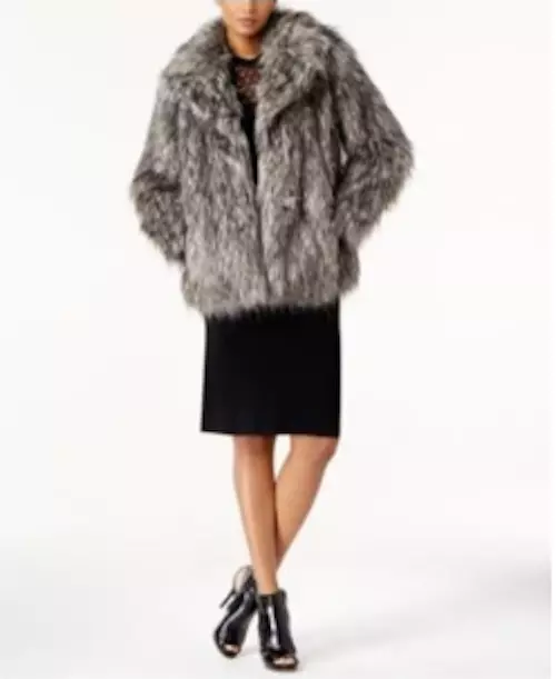 Michael kors faux fur peacoat clearance