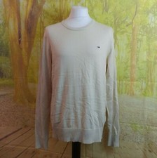 Tommy Hilfiger Denim cream 92 cotton 15 nylon Jumper. UK men's size XL