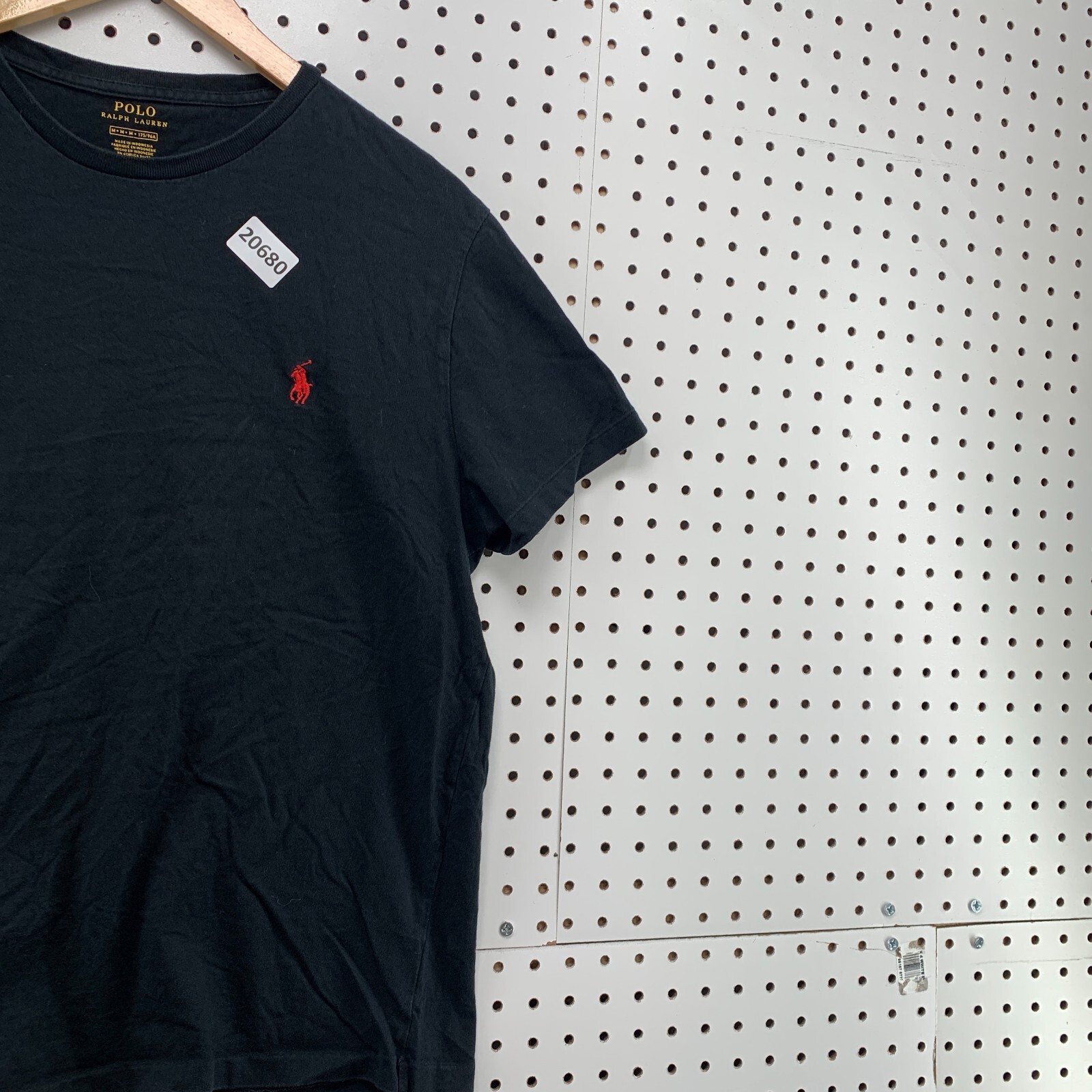 Polo Ralph Lauren camicia uomo media nera rossa pony manica corta 20x26