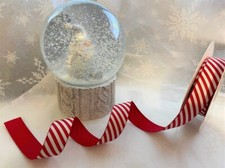 Bertie's Bows CANDY CANE STRIPE Christmas grosgrain ribbon - 3 6 9 16 22 & 38mm