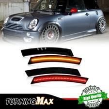 For Mini Cooper R50 R53 R52 Smoked Front Amber Rear Red Led Side Marker Lights