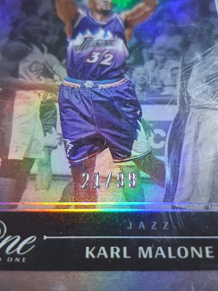 2023 Panini One and One Karl Malone #151 HOLO /99 - Panini Factory Sealed - image 2 of 3