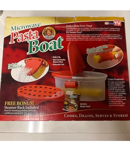 Microwave PASTA BOAT As Seen On TV Telebrands Pasta Maker Cook Microwaveable