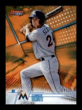 Connor Scott Rookie /25 #TP-12 2018 Bowman's Best Orange Refractor Miami Marlins
