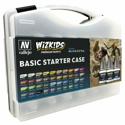 Vallejo Wizkids Premium Paint Sets: Basic Starter Case - 40 Color (VAL80260) New