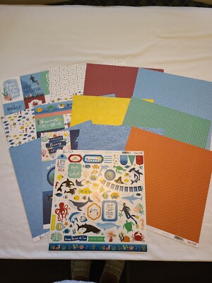 Echo Park Collection Kit 12''X12''-Sea Life 12 Sheets Paper 1 Page of stickers