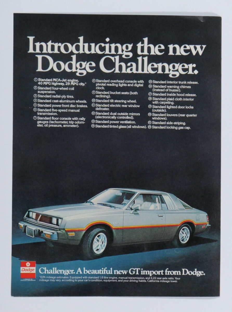 1978 Dodge Challenger GT Introducing The New Vintage