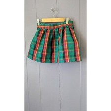Vintage Kid's Esprit Mini Red/Green Plaid Skirt Medium