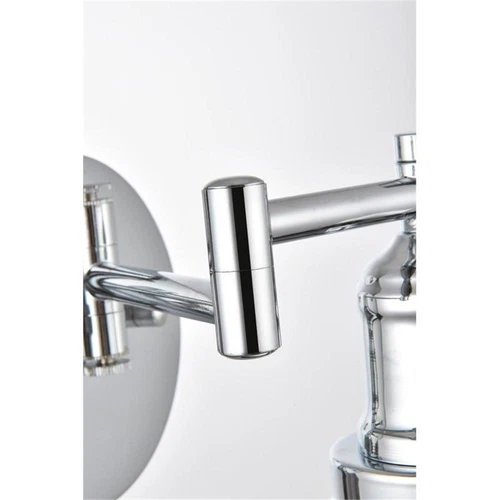 Living District Judson 1-Light Metal Swing Arm Wall Sconce in Chrome - Picture 5 of 6