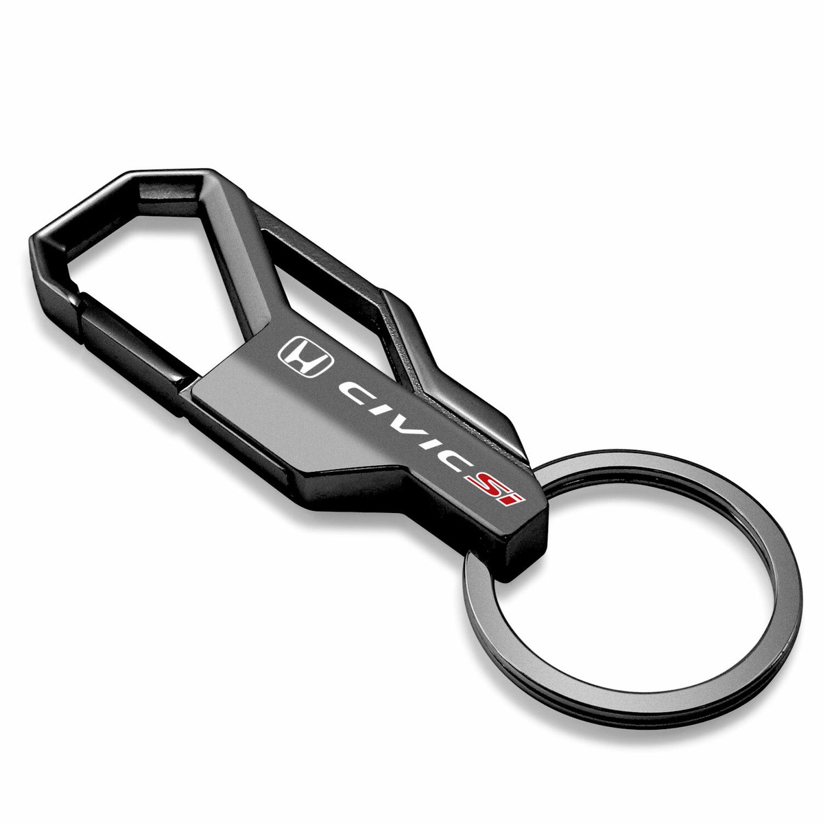 アクセサリー si Honda Civic Si in Color Gunmetal Black Snap Hook Metal Key Chain
