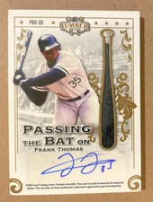 2022 Leaf Lumber Passing The Bat Auto /15 Frank Thomas Tony Perez HOF Reds