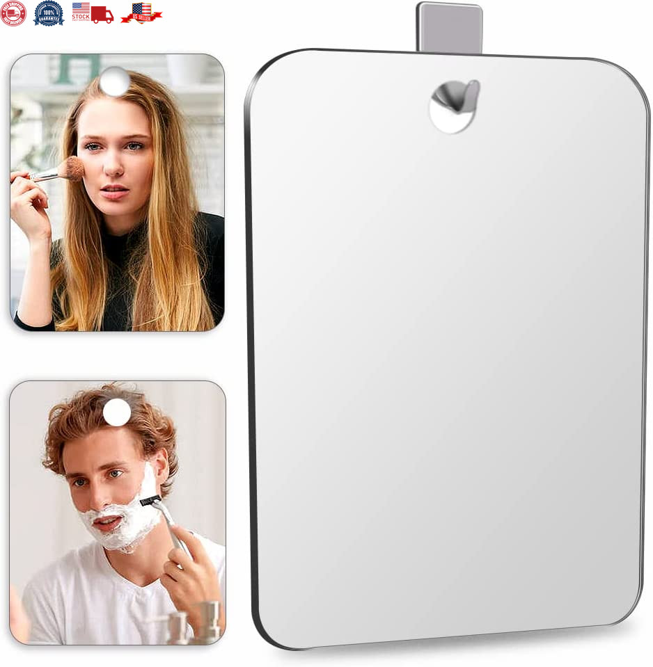 Paquete de 2 espejos de ducha irrompibles para espejo de afeitar para ducha espejo mediano de 8"x6"