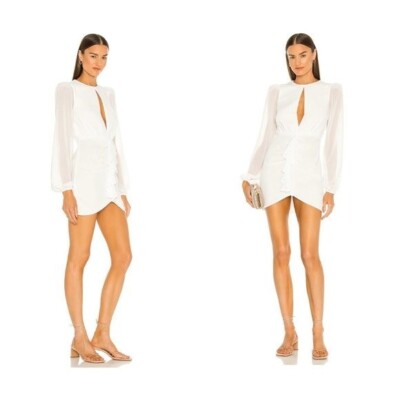 nbd arijana mini dress NBD revolve Arijana Mini Dress Coral small sexy flirty chic keyhole mini