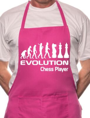 Evolution Of Chess Player BBQ Kochen lustige Neuheit Schürze