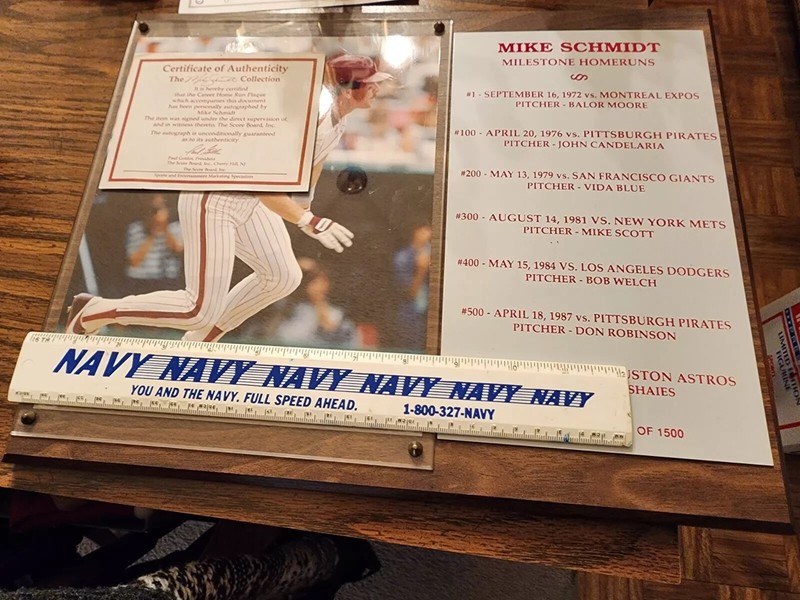 AUTOGRAPHED Mike Schmidt "Milestone Homeruns" Plaque (MLB) LE 47/1500 with COA